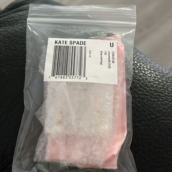 Nwt Kate Spade Cream Glass Pearl Earrings "Pearls Of Wisdom" H2 - Picture 5 of 5